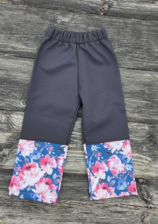 Izm.: 92 Softshell bikses - MELNS + ZIEDI